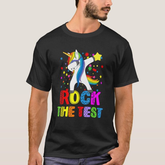 Camiseta Squad Unicornio Dabbing Rock The Test Day Teacher (Anverso)