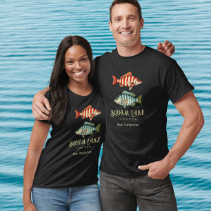 Camiseta Squam Lake New Hampshire NH ropa de pescado náutic