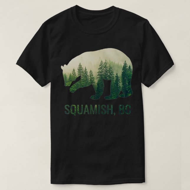 Camiseta Squamish Bear British Columbia Canadá Pacífico NW (Diseño del anverso)
