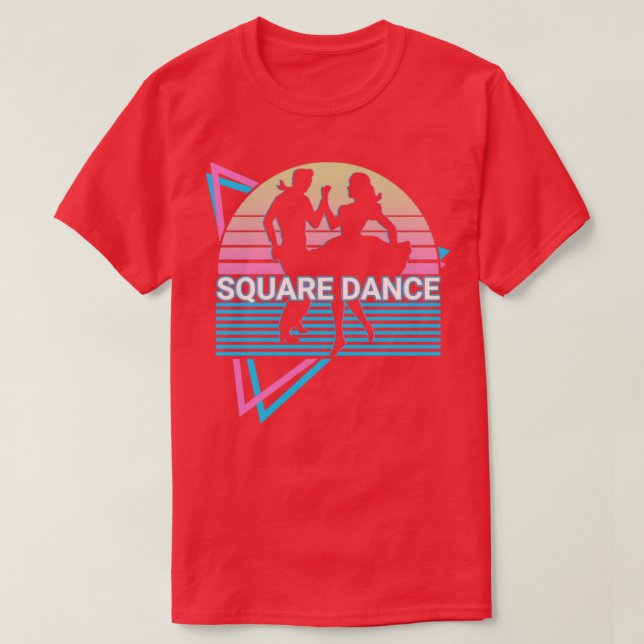 Camiseta Square Dance Square Dancing Retro (Diseño del anverso)