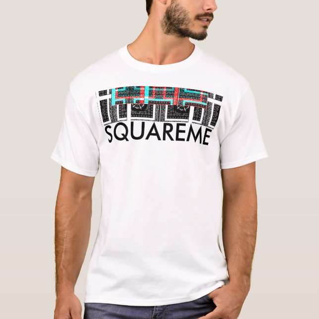 Camiseta Square Me Have a Nice Day Basic T-Shirt Template (Anverso)