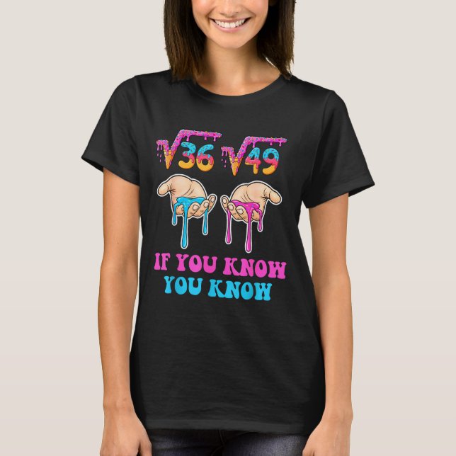 Camiseta Square Root 36 49 If You Know You Know 67 Ice Crea (Anverso)