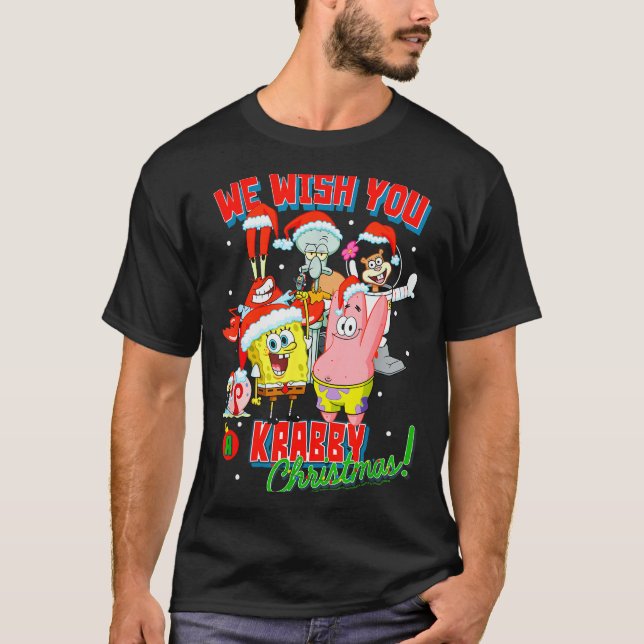 Camiseta Squarepants Crabby Christmas  (Anverso)