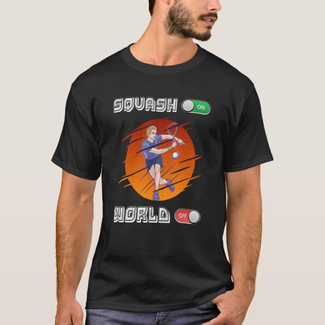 Camiseta Squash Player Squash On World Off (Anverso)