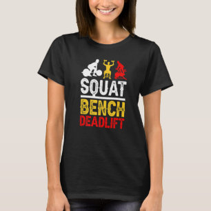 Camiseta Squat Bench Deadlift Gym Set Gym Deadlift Gym