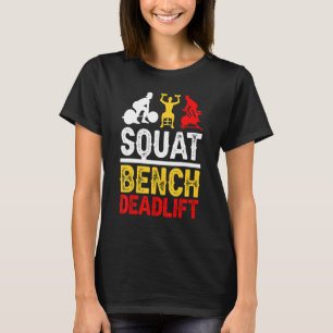 Camiseta Squat Bench Deadlift Gym Set Gym Deadlift Gym