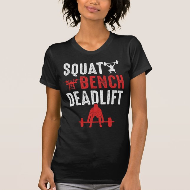 Camiseta Squat Bench Deadlift Gym Workup (Anverso)