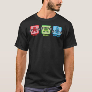 Camiseta Squat, Bench Press, Deadlift - Kawaii Powerlifter