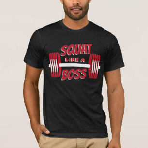 Camiseta Squat como un Bosque Rojo Barbells Entrenamiento F