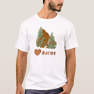 Camiseta Squatch ama a Bacon