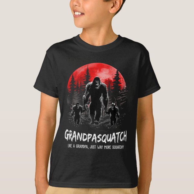 Camiseta Squatch Como Un Abuelo, Un Funn Más Squatchy (Anverso)