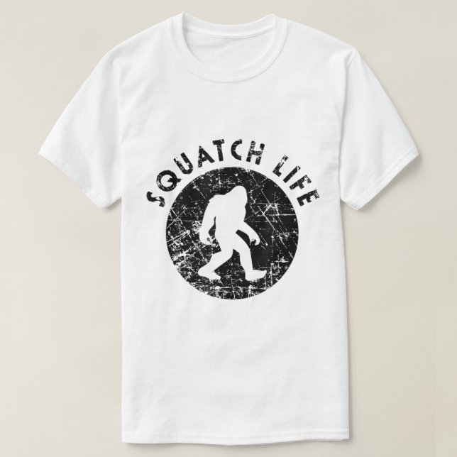Camiseta Squatch Life Vintage Bigfoot Design (Diseño del anverso)