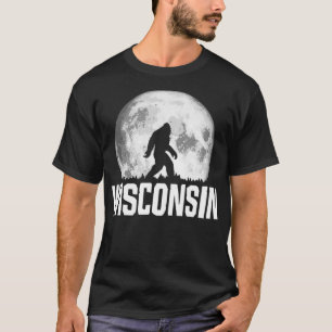Camiseta Squatch Retro de la Luna Completa de Wisconsin Big