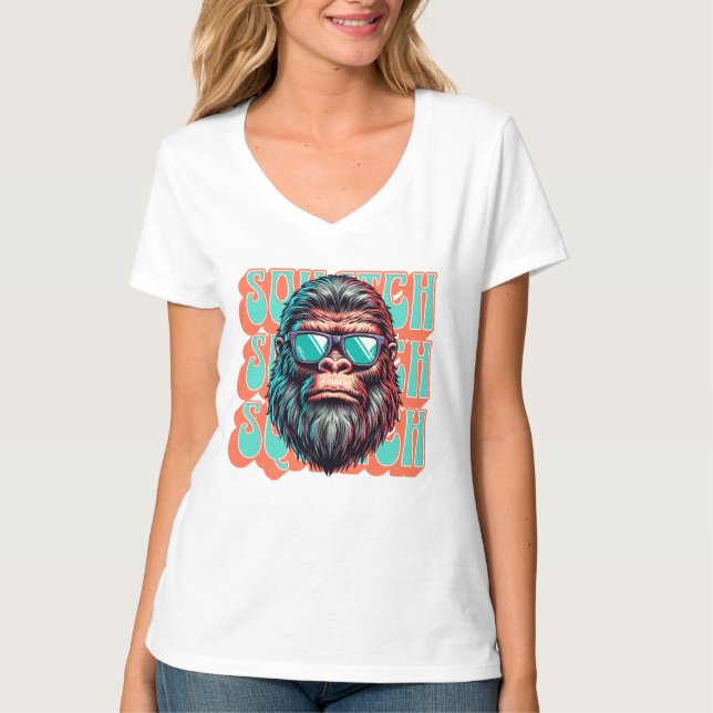 Camiseta Squatch Retro Estilo Cómic Arte Pop Vintage (Anverso)