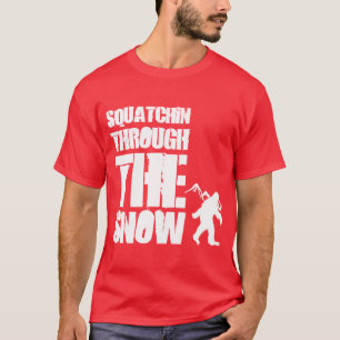Camiseta Squatchin a través de la nieve