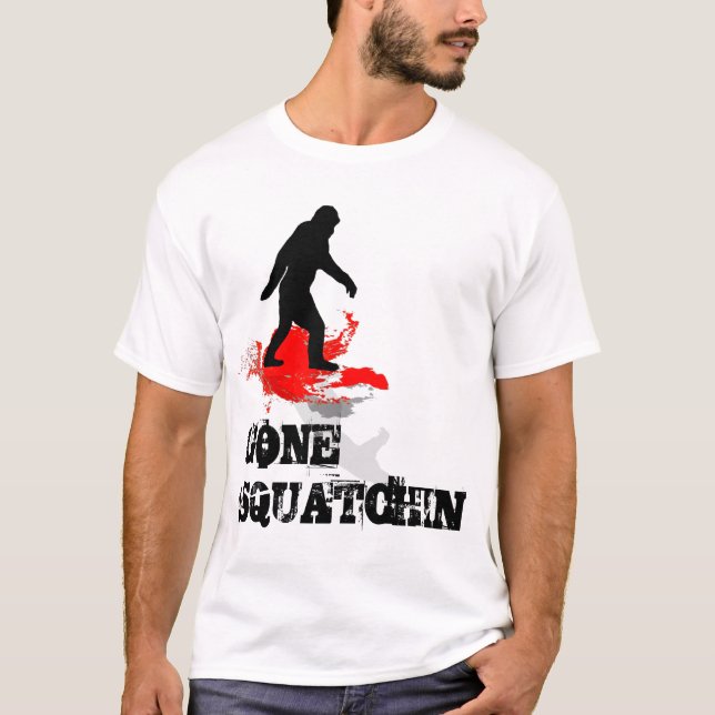 Camiseta Squatchin con pie grande (Anverso)