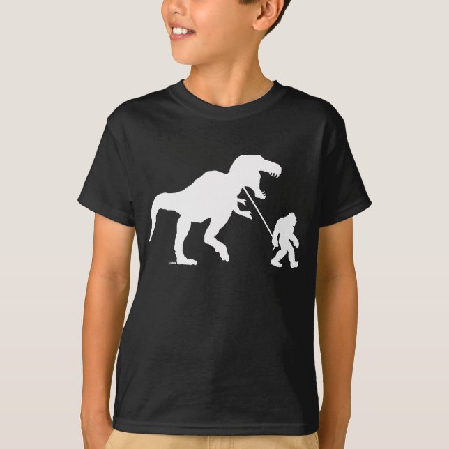 Camiseta Squatchin ido con T-rex (Anverso)