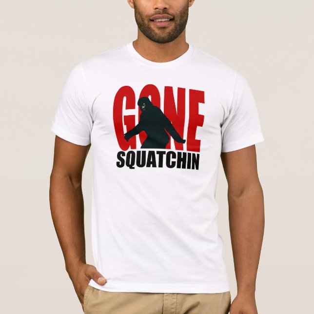 Camiseta Squatchin ido (rojo y negro) (Anverso)