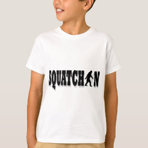 Camiseta Squatchin, texto negro