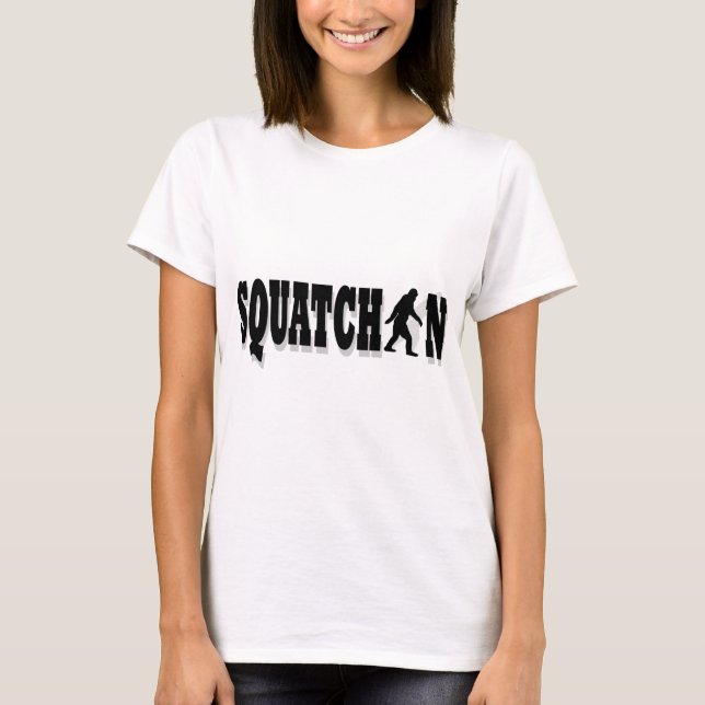 Camiseta Squatchin, texto negro (Anverso)