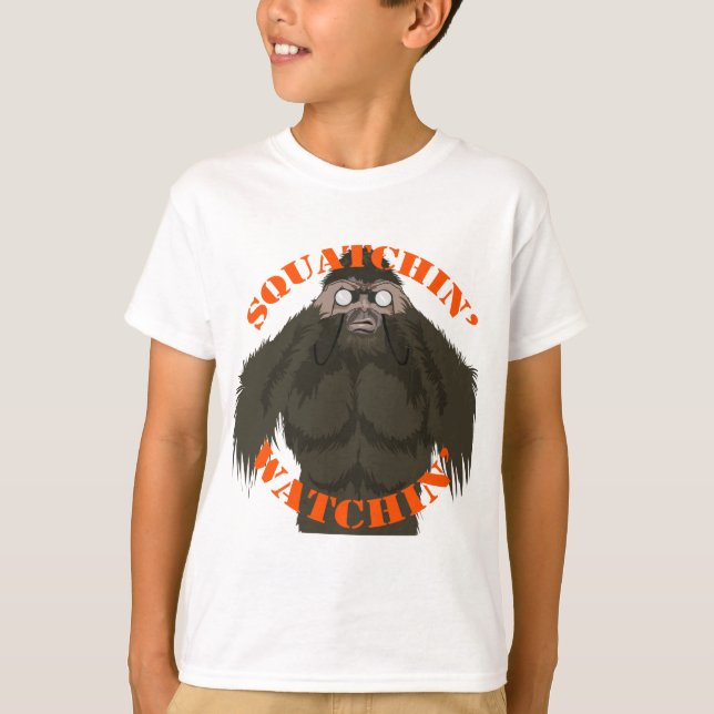 Camiseta Squatchin' Watching (Anverso)