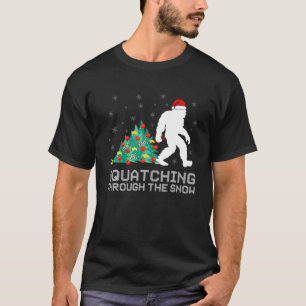Camiseta Squatching Through The Snow Bigfoot Navidades Sasq