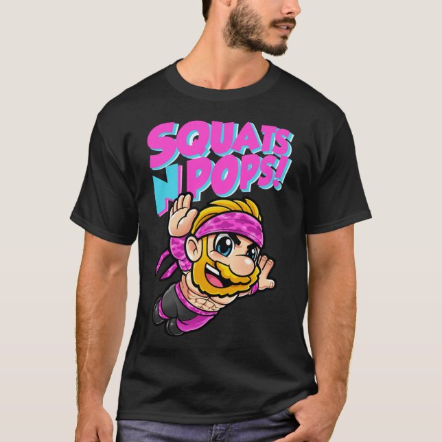 Camiseta Squats N Pops retro (Anverso)