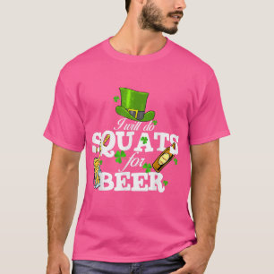 Camiseta Squats para cerveza St Patrick's Day Gym entrenami