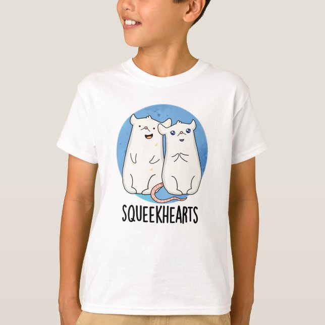 Camiseta Squeekcorazones Funny Mouse Pun (Anverso)