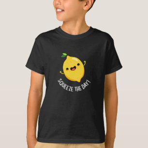 Camiseta Squeeze The Day Funny Lemon Pun Dark BG