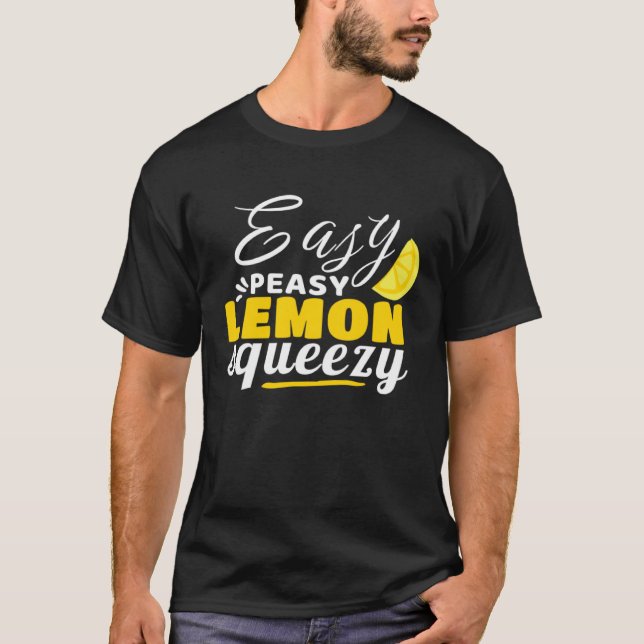 Camiseta Squeezón fácil de limón de pétalo - Un divertido p (Anverso)