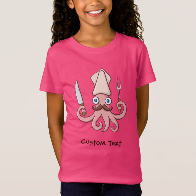 Camiseta Squid Chef Personalizado (Anverso)