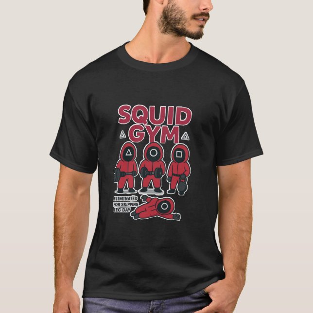 Camiseta Squid Gym Funny Workout Parody T-Shirt (Anverso)