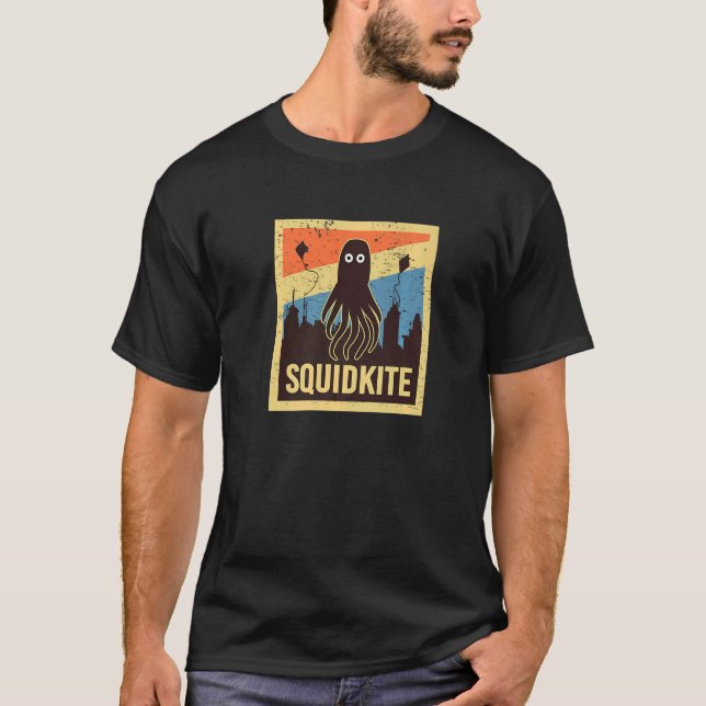 Camiseta squidkite mar calamar disfraz retro calamar biólog (Anverso)