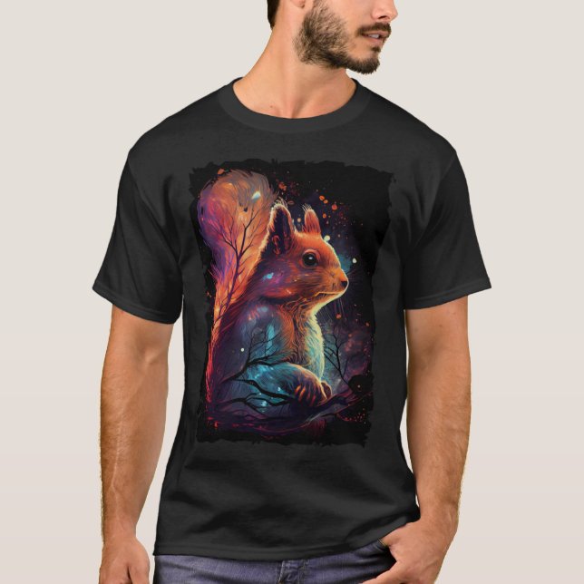Camiseta Squirrel atardecer retro 70 vintage 3 (Anverso)