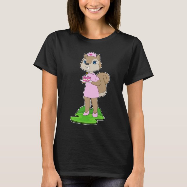 Camiseta Squirrel Birthday Nurse (Anverso)