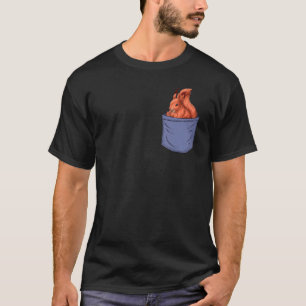 Camiseta Squirrel Chest Pocket Fox Plaza Oriental Gris Japo