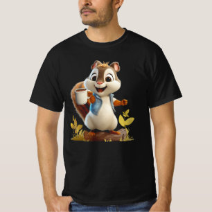 Camiseta Squirrel Coffee Funny Coffee Drinking Squirrel