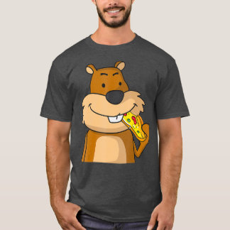 Camiseta Squirrel Comer Pizza Funny Pizza Lover Comida