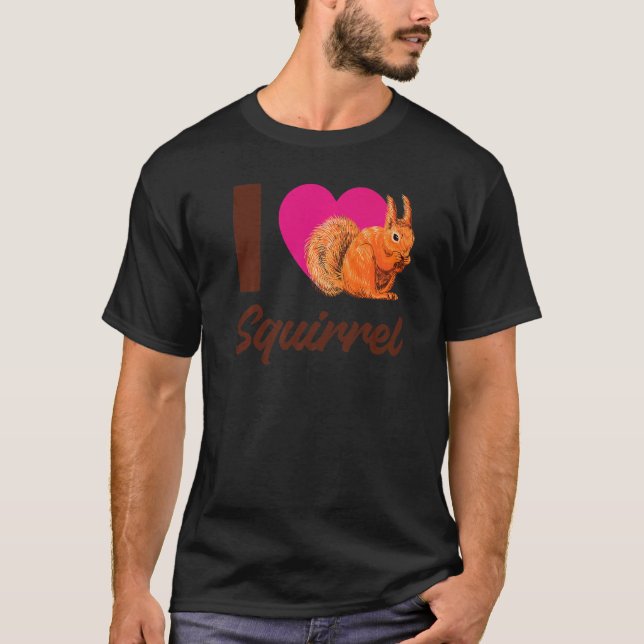 Camiseta Squirrel Corazón de maíz me encantan las ardillas (Anverso)