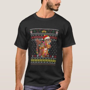 Camiseta Squirrel Fea Funny Feliz Navidad Snowflake Sant