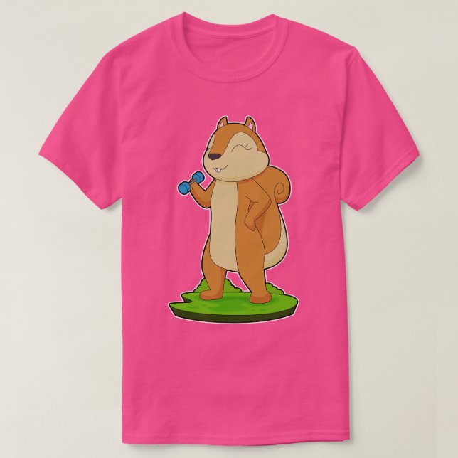 Camiseta Squirrel Fitness Dumbbell (Diseño del anverso)