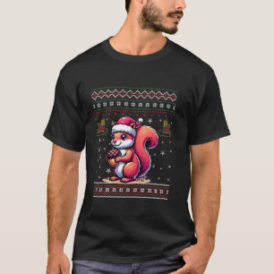 Camiseta Squirrel Gracioso Nueces feas árbol de Navidad San