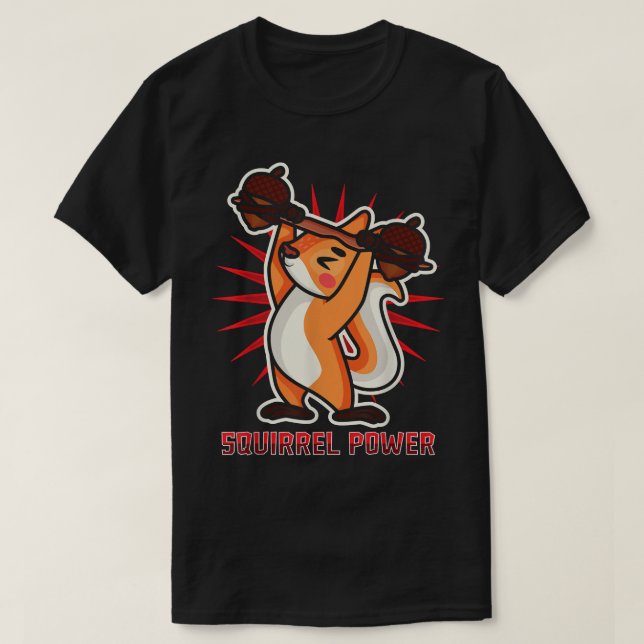 Camiseta Squirrel Gym Ranger Strongman Funny Power (Diseño del anverso)