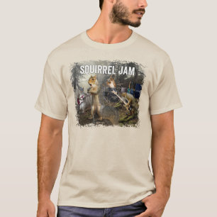 Camiseta Squirrel Jam - banda de rock divertida