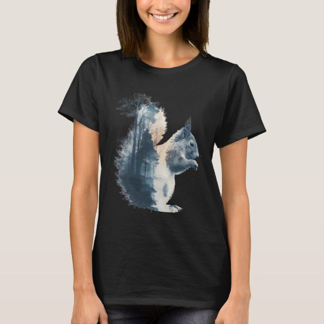 Camiseta Squirrel Lover Forest Wildlife Motif Nature Rodent (Anverso)
