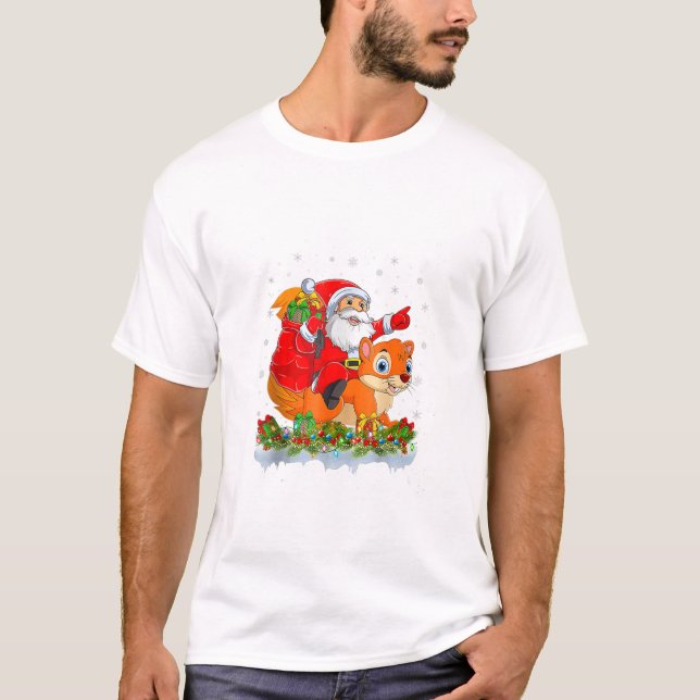 Camiseta Squirrel Lover Santa Riding (Anverso)