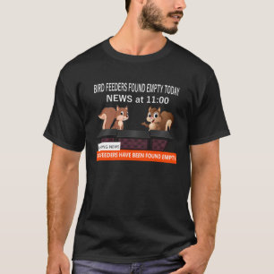 Camiseta Squirrel News Anchor Reportando Alimentador De Ave