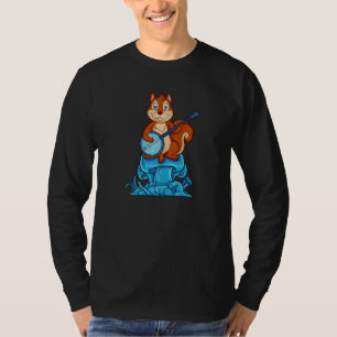 Camiseta Squirrel Plays Banjo On Mushroom