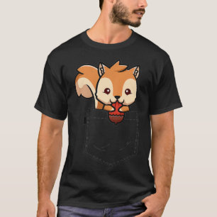Camiseta Squirrel Pocket Funny Squirrel Kid Lover Kawaii